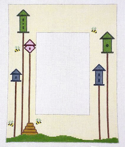 J. Child Designs Birdhouse Picture Frame Needlepoint Canvas