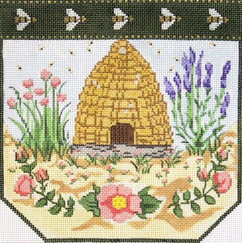 Cooper Oaks Design Bee Skep Purse Needlepoint Canvas