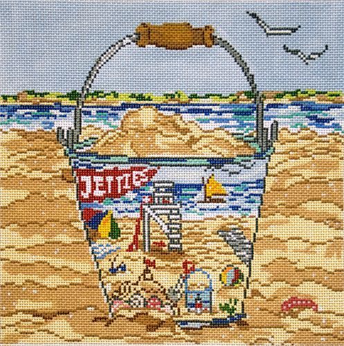 Cooper Oaks Design Beach Pail Needlepoint Canvas