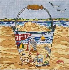 Cooper Oaks Design Beach Pail Needlepoint Canvas