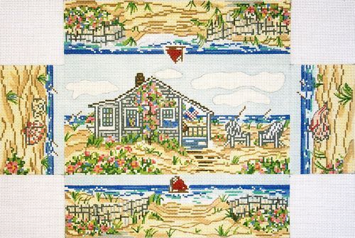 Cooper Oaks Design Cottage Brick Cover Needlepoint Canvas