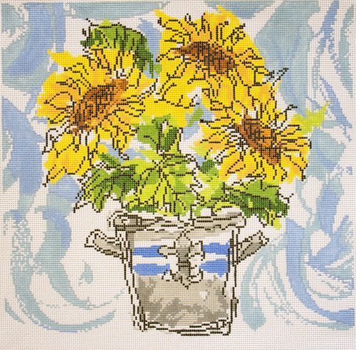 Cooper Oaks Design Sunflowers Needlepoint Canvas