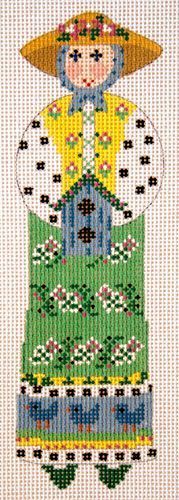 Cooper Oaks Design Birdhouse Lady Ornament Needlepoint Canvas