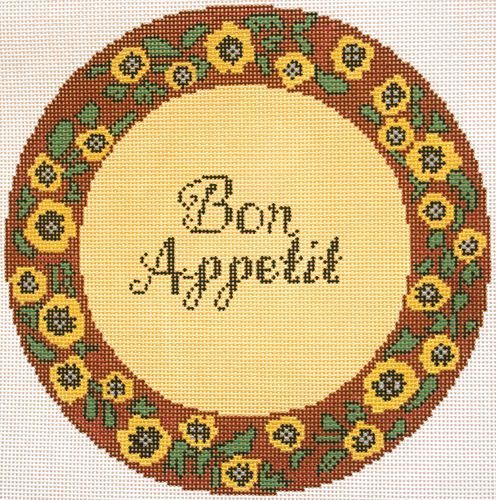 Cooper Oaks Design Bon Appetit Plate Needlepoint Canvas