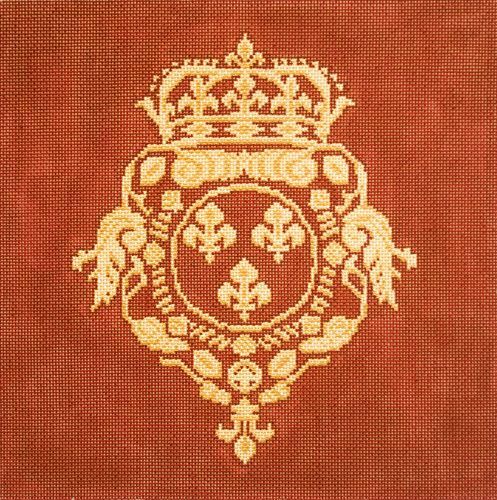 Cooper Oaks Design Crest W Fleur Needlepoint Canvas