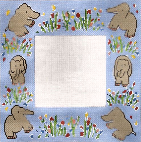 Cooper Oaks Design Elephant Frame Needlepoint Canvas