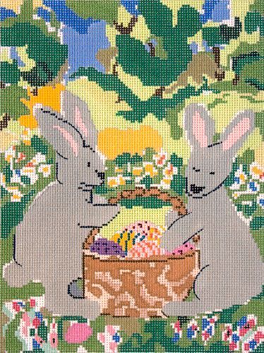 Cooper Oaks Design Hiding the Eggs Needlepoint Canvas