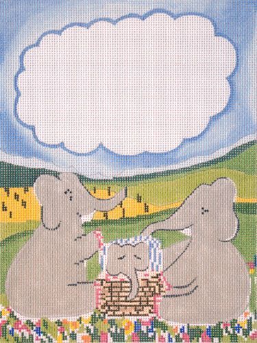 Cooper Oaks Design Elephant Birth Needlepoint Canvas