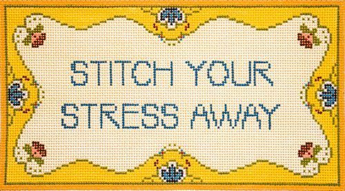 Cooper Oaks Design Stitch Your Stress Needlepoint Canvas