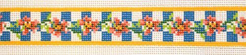 Cooper Oaks Design Check Flower Belt Needlepoint Canvas