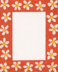 Cooper Oaks Design Red Daisy Frame Needlepoint Canvas