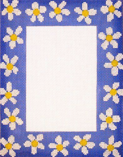 Cooper Oaks Design Blue Daisy Frame Needlepoint Canvas