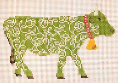 Cooper Oaks Design Green Cow Needlepoint Canvas