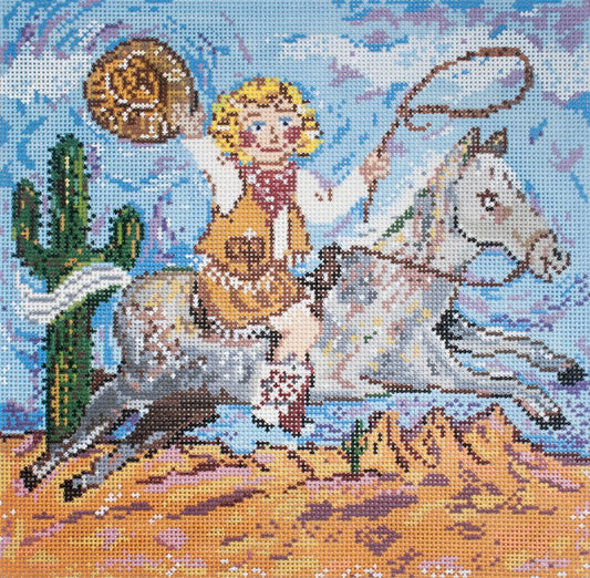 Cooper Oaks Design Ride Em Cowgirl Needlepoint Canvas