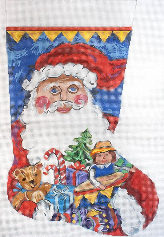 Cooper Oaks Design Santa Sock Needlepoint Canvas