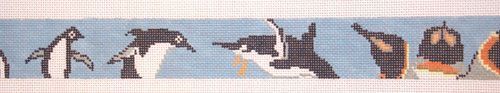 Cooper Oaks Design Antarctica Penguins Belt Needlepoint Canvas