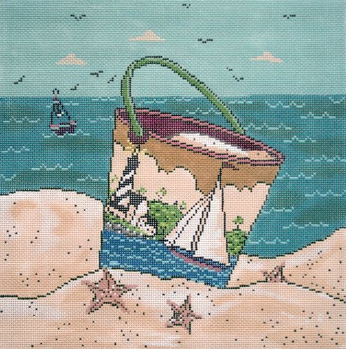 Cooper Oaks Design Sailing by the Sea Needlepoint Canvas