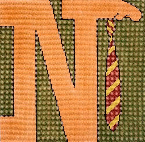 Cooper Oaks Design Necktie Nose Needlepoint Canvas