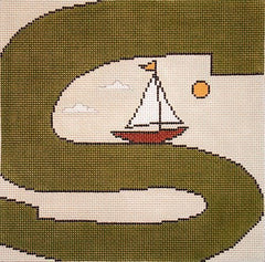 Cooper Oaks Design Sailboat Sun Needlepoint Canvas