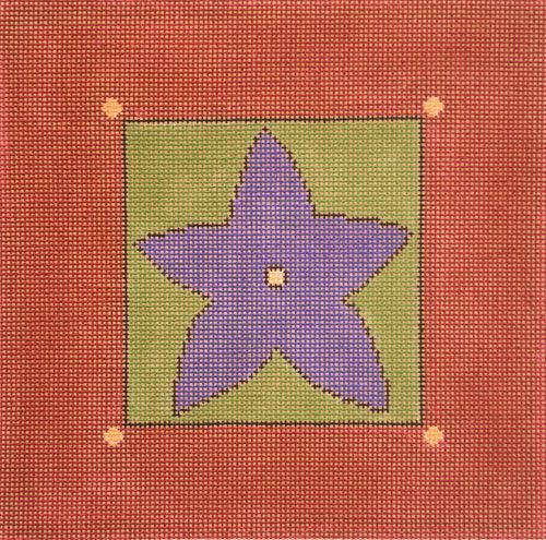 Cooper Oaks Design Blue Star Needlepoint Canvas