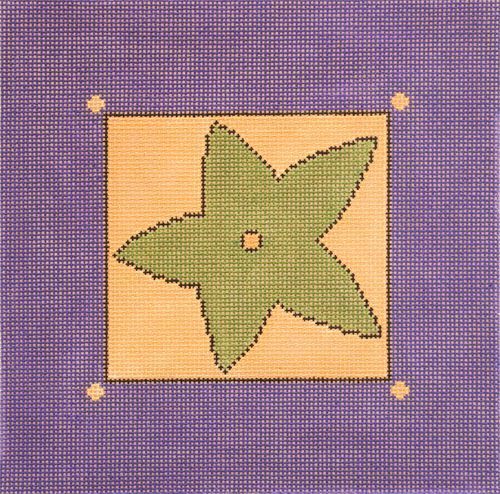 Cooper Oaks Design Green Star Needlepoint Canvas