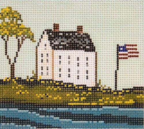 Cooper Oaks Design House W Flag Needlepoint Canvas