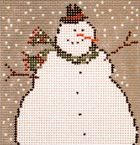 Cooper Oaks Design Snowman Ornament Needlepoint Canvas