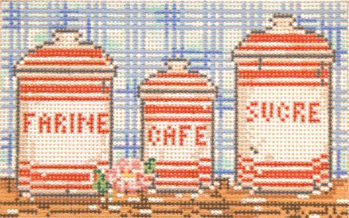 Cooper Oaks Design French Canisters Needlepoint Canvas