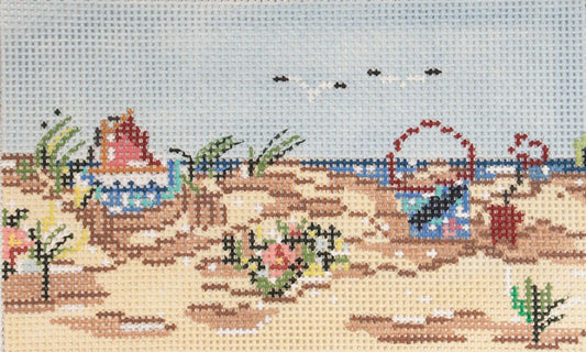 Cooper Oaks Design 3 x 5 Beach Canvas Needlepoint Canvas