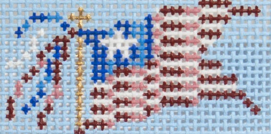 Cooper Oaks Design Flag Needlepoint Canvas