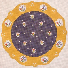 Cooper Oaks Design FR Ctry Plate BL M Needlepoint Canvas
