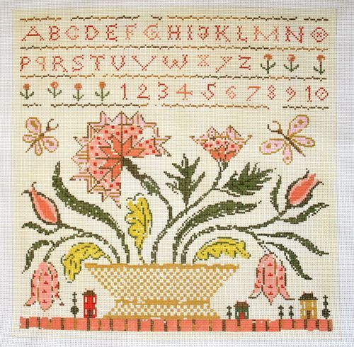 Birds of a Feather A Very Fine Sampler Needlepoint Canvas