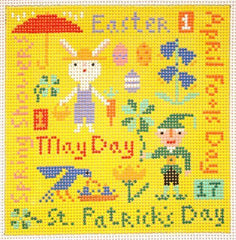 Birds of a Feather Holiday Seasons Spring Needlepoint Canvas