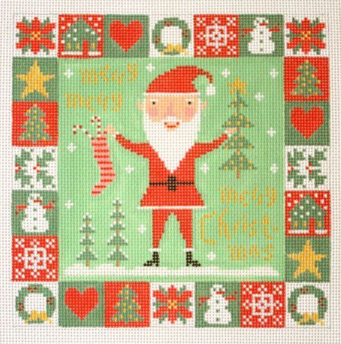Birds of a Feather Merry Merry Needlepoint Canvas