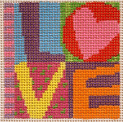 Birds of a Feather Love Patch Needlepoint Canvas