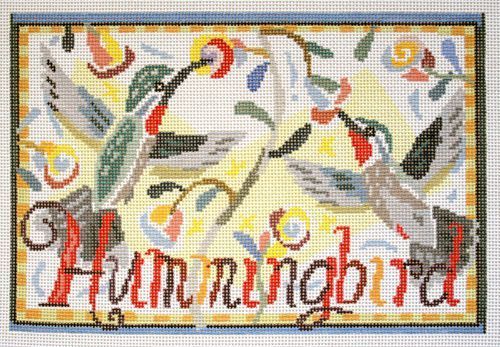 Birds of a Feather Hummingbird Needlepoint Canvas