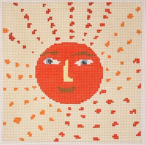 Birds of a Feather Dot Sun Needlepoint Canvas
