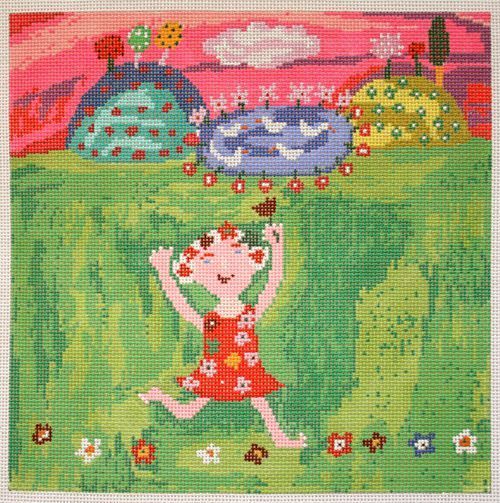 Birds of a Feather Primavera I Needlepoint Canvas