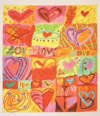 Birds of a Feather Love Love Love Needlepoint Canvas