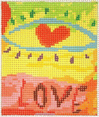 Birds of a Feather First Sight Love Needlepoint Canvas