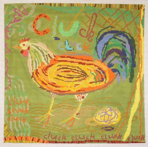 Birds of a Feather Cluck Cluck Needlepoint Canvas