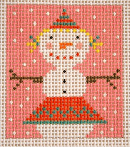 Birds of a Feather Snowgirl Needlepoint Canvas