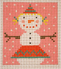 Birds of a Feather Snowgirl Needlepoint Canvas