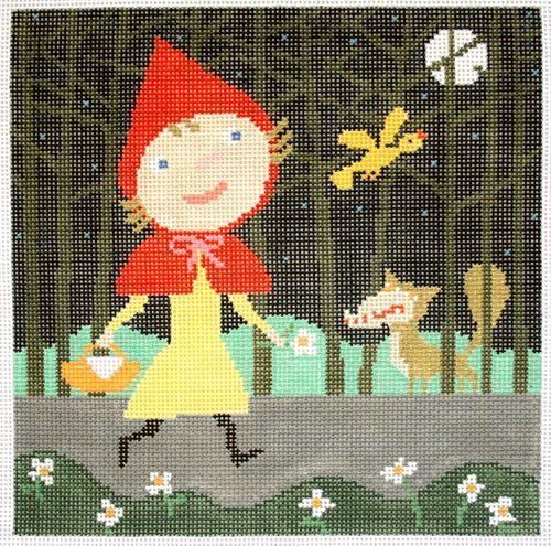 Birds of a Feather Little Red Riding Hood Needlepoint Canvas