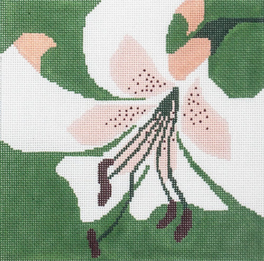 Changing Woman Designs Pink Lily Needlepoint Canvas