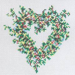 Cooper Oaks Design Wreath Heart Needlepoint Canvas