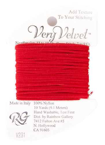 Rainbow Gallery Very Velvet - 231 Christmas Red