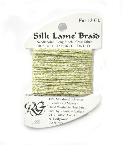 Rainbow Gallery Silk Lame Braid 13 - 068 Pale Avocado