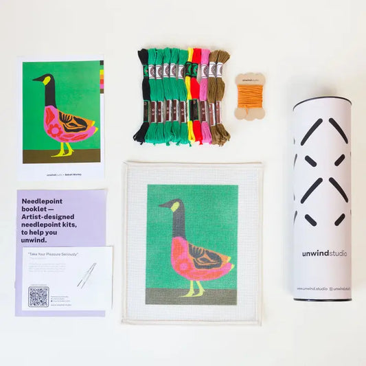 Unwind Studio Folk Goose Needlepoint Kit