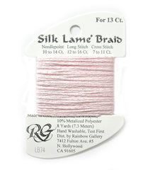Rainbow Gallery Silk Lame Braid 13 - 074 Pale Pink